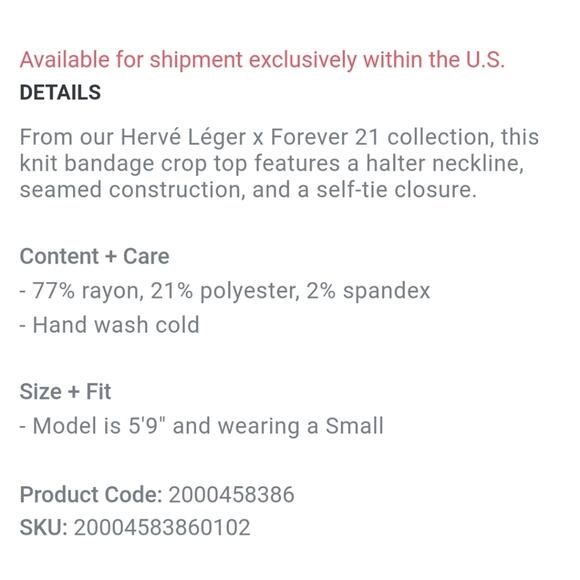 NWT Herve Leger x Forever 21 Hot Pink Knit Bandage Halter Top Sz Large - Picture 5 of 11